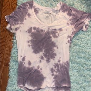 Purple and white tie dye soft & sexy shirt